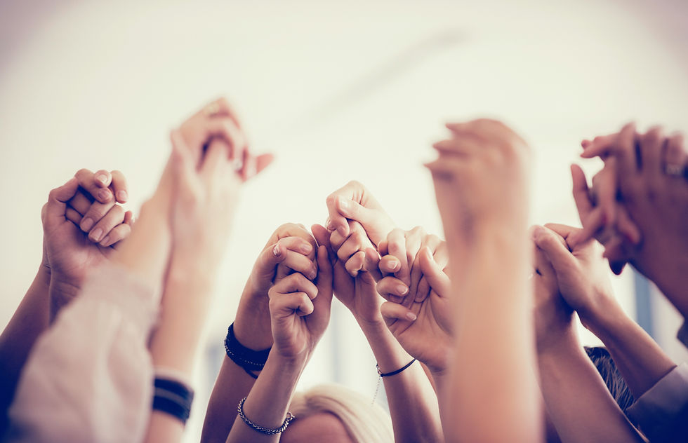 Hands joined together
